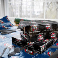Funny Santa Gamer Christmas Wrapping Paper Roll I Can Not Hear You I Am Gaming - Wonder Print Shop