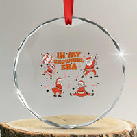 Funny Santa Girl Christmas Crystal Glass Ornament - Wonder Print Shop