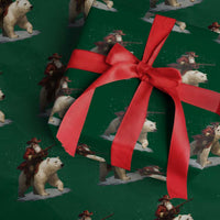 Funny Santa Gun Christmas Wrapping Paper Roll - Wonder Print Shop