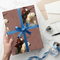 Funny Santa Gun Christmas Wrapping Paper Roll - Wonder Print Shop