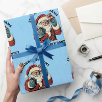 Funny Santa Gun Christmas Wrapping Paper Roll Strawberry Jams But My Gun Do Not - Wonder Print Shop