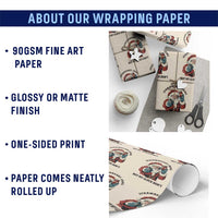 Funny Santa Gun Christmas Wrapping Paper Roll Strawberry Jams But My Gun Do Not - Wonder Print Shop