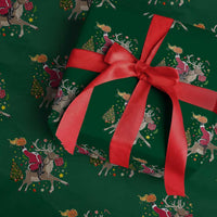 Funny Santa Headless Horseman Wrapping Paper Roll Xmas Halloween Gift - Wonder Print Shop