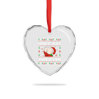 Funny Santa Heart Crystal Glass Ornament Ugly Ass XMas Elephant Gift for Him - Wonder Print Shop