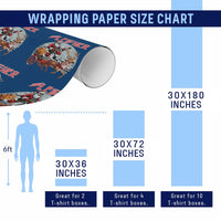 Funny Santa Heavy Metal Christmas Wrapping Paper Roll Sleigher Xmas Rock & Roll - Wonder Print Shop