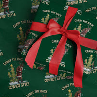 Funny Santa Hunting Wrapping Paper Roll Carry The Rack Cowboy Style - Wonder Print Shop