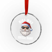 Funny Santa Jokes Crystal Glass Ornament Mike Who Chesse Hairy Inappropriate Adult Humor Christmas - Wonder Print Shop