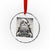 Funny Santa Mugshot Crystal Glass Ornament Naughty Xmas Festive Vibe - Wonder Print Shop