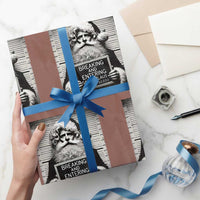 Funny Santa Mugshot Wrapping Paper Roll Naughty Christmas Festive Vibe