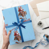 Funny Santa Pitbull Christmas Wrapping Paper Roll I Deliver Gifts No Bull - Wonder Print Shop