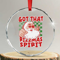 Funny Santa Rizz Xmas Crystal Glass Ornament Got That Rizzmas Spirit Retro Groovy TS02