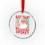 Funny Santa Rizz Xmas Crystal Glass Ornament Got That Rizzmas Spirit Retro Groovy - Wonder Print Shop