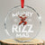 Funny Santa Rizz Xmas Crystal Glass Ornament Merry Rizz Mas Cool - Wonder Print Shop