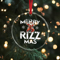 Funny Santa Rizz Xmas Crystal Glass Ornament Merry Rizz Mas Cool TS02