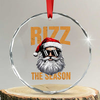 Funny Santa Rizz Xmas Crystal Glass Ornament Rizz The Season TS02