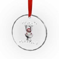 Funny Santa Rizz Xmas Crystal Glass Ornament Skibiti Toilet Rizzmas TS02