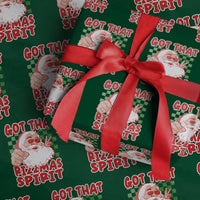 Funny Santa Rizz Xmas Wrapping Paper Roll Got That Rizzmas Spirit Retro Groovy