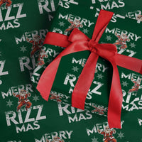 Funny Santa Rizz Xmas Wrapping Paper Roll Merry Rizz Mas Cool