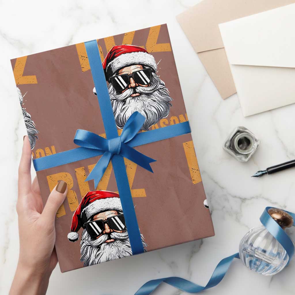 Funny Santa Rizz Xmas Wrapping Paper Roll Rizz The Season