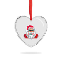 Funny Santa Rizz Xmas Heart Crystal Glass Ornament Merry Rizzmas Sigmas Xmas Gen Alpha Middle School - Wonder Print Shop