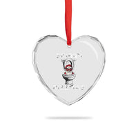Funny Santa Rizz Xmas Heart Crystal Glass Ornament Skibiti Toilet Rizzmas - Wonder Print Shop