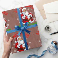Funny Santa Says Six Seven Wrapping Paper Roll Xmas 67 Meme Santa Gen Alpha Slang - Wonder Print Shop