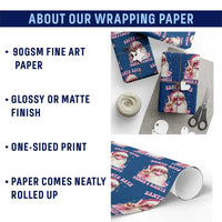 Funny Santa Says Womens Rights Wrapping Paper Roll Feminist Activist Christmas Gift - Wonder Print Shop