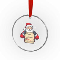 Funny Santa Six Seven Meme Crystal Glass Ornament Gen Z Christmas Gift - Wonder Print Shop