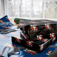 Funny Santa Taco Christmas Wrapping Paper Roll All I Want For Christmas Is Taco - Wonder Print Shop
