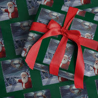 Funny Santa With Bigfoot Selfie Christmas Wrapping Paper Roll - Wonder Print Shop