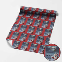 Funny Santa With Bigfoot Selfie Christmas Wrapping Paper Roll - Wonder Print Shop