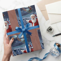 Funny Santa With Bigfoot Selfie Christmas Wrapping Paper Roll - Wonder Print Shop