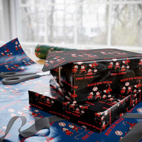 Funny Santa Xmas Wrapping Paper Roll Rizz Em With The Tism - Wonder Print Shop