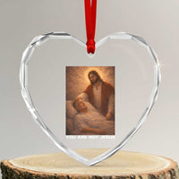 Funny Sarcastic Political Satire Heart Crystal Glass Ornament You Are Not Jesus