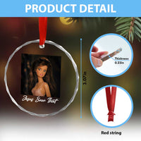 Funny Sassy Christian Doll Face Meme Crystal Glass Ornament Jesus Saw That