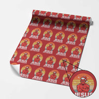 Funny Satan Christmas Wrapping Paper Roll Jesus Has Your Back - Wonder Print Shop