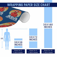 Funny Satan Christmas Wrapping Paper Roll Jesus Has Your Back - Wonder Print Shop