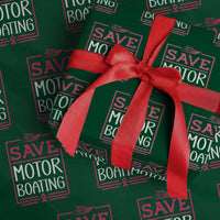 Funny Save Motor Boating Wrapping Paper Roll Beat Breast Cancer Pink Ribbon - Wonder Print Shop