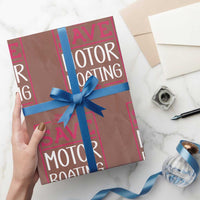 Funny Save Motor Boating Wrapping Paper Roll Beat Breast Cancer Pink Ribbon - Wonder Print Shop