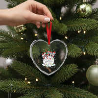 Funny Scared Cartoon Christmas Bowling Pins Heart Crystal Glass Ornament - Wonder Print Shop
