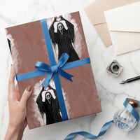 Funny Scary Bunny Face Ghost Heart Hand Sign Easter Day Wrapping Paper Roll