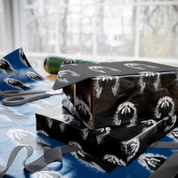 Funny Scary Bunny Face Ghost Heart Hand Sign Easter Day Wrapping Paper Roll