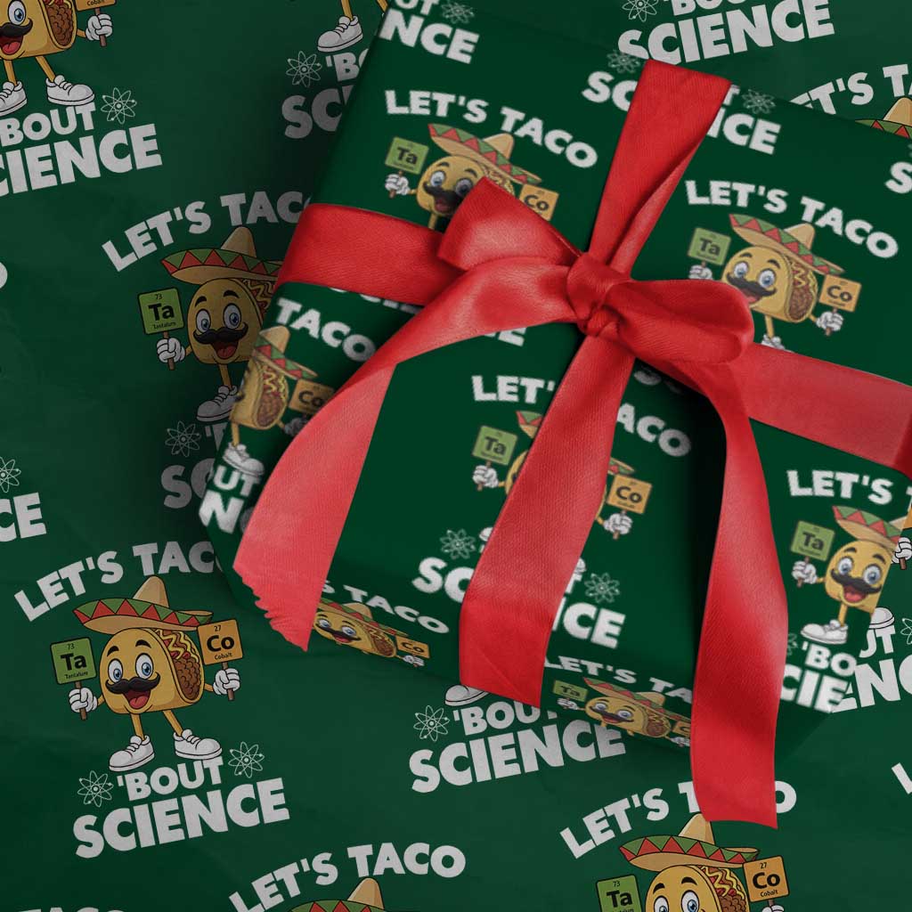 Funny Science Taco Pun Wrapping Paper Roll Let Is Taco Bout Science - Wonder Print Shop