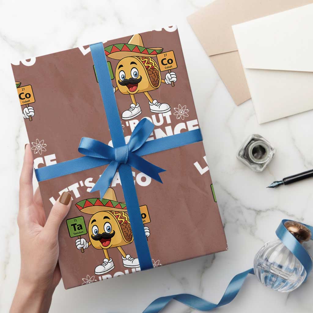 Funny Science Taco Pun Wrapping Paper Roll Let Is Taco Bout Science - Wonder Print Shop
