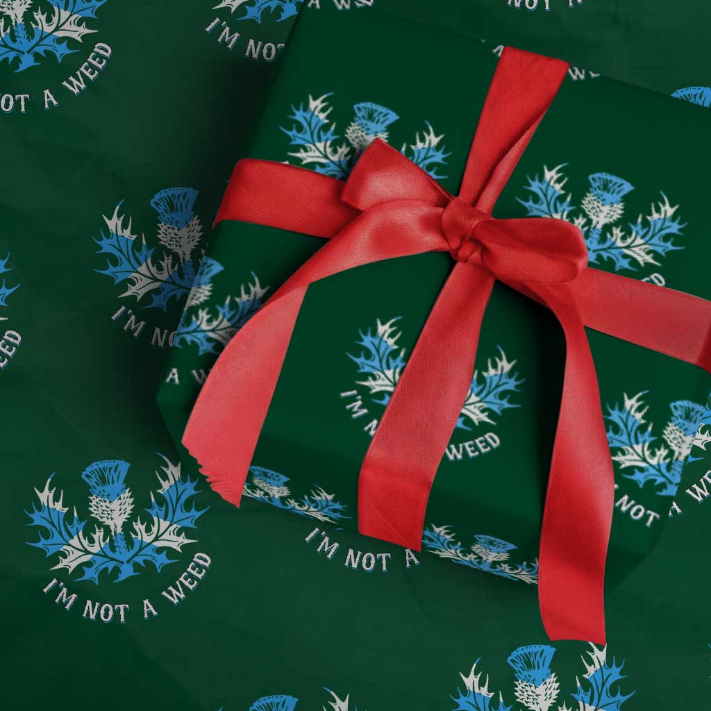 Funny Scottish Thistle I Am Not A Weed Wrapping Paper Roll Scotland Flag - Wonder Print Shop