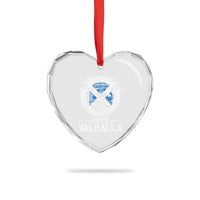 Funny Scottish Viking Heart Crystal Glass Ornament Until Valhalla Vintage Scottish Flag Skull - Wonder Print Shop