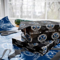 Funny Scottish Viking Wrapping Paper Roll Until Valhalla Vintage Scottish Flag Skull - Wonder Print Shop