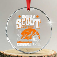Funny Scout Crystal Glass Ornament Being A Scout Is Not A Hobby Survival Skill Adventure - Wonder Print Shop