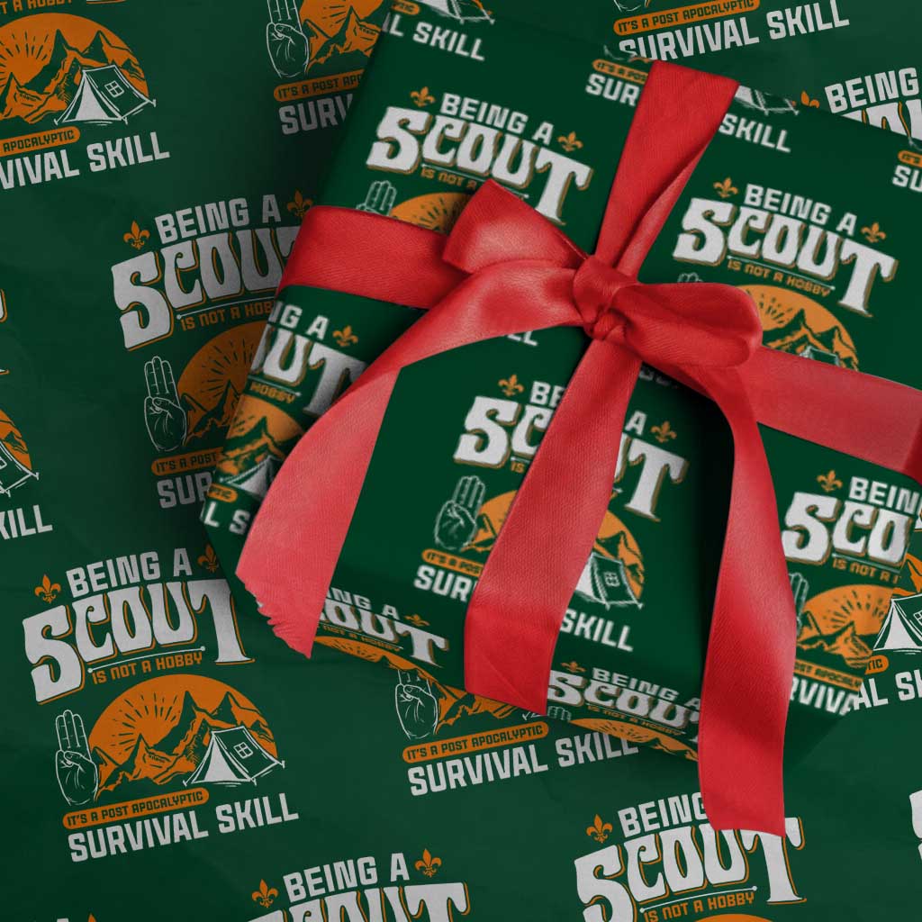 Funny Scout Wrapping Paper Roll Being A Scout Is Not A Hobby Survival Skill Adventure - Wonder Print Shop
