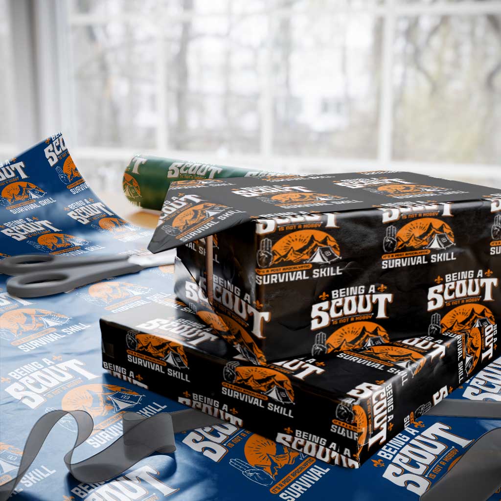 Funny Scout Wrapping Paper Roll Being A Scout Is Not A Hobby Survival Skill Adventure - Wonder Print Shop